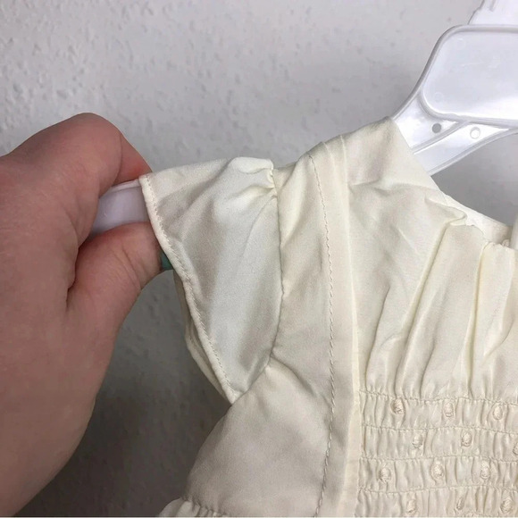 NWT Edgehill Collection dress ivory smocked charmeuse size 3 months - Picture 4 of 13